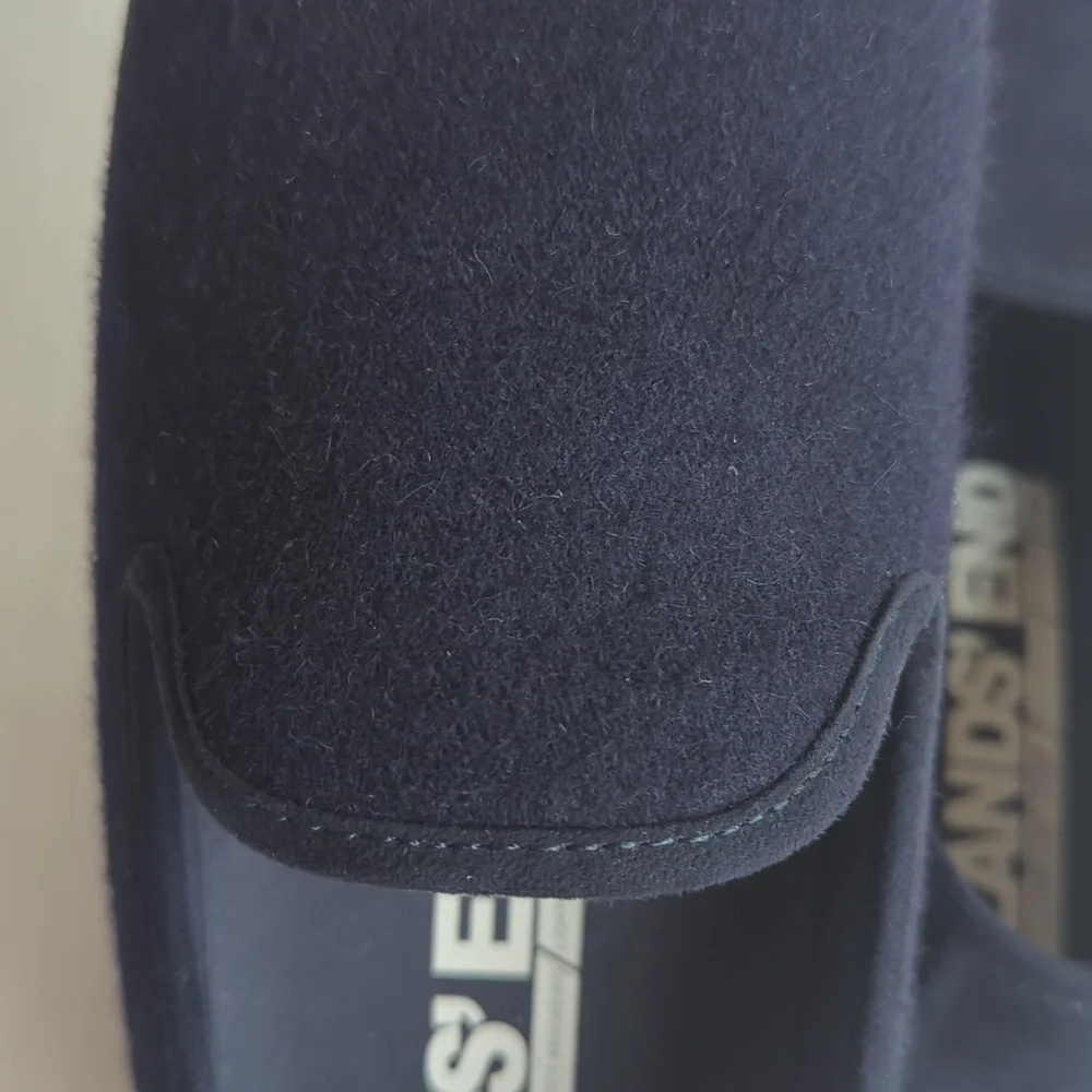 Lands' End Comfort Step Wool Slip-On Loafer Shoe Size 7.5B Blue - Picture 9 of 13